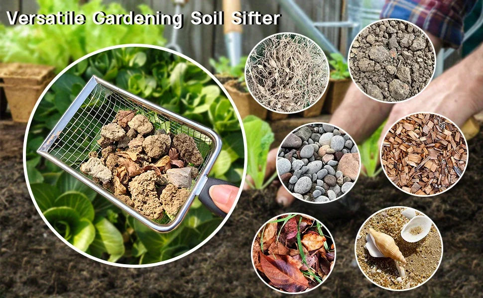 Handheld Garden Soil and Compost Sieve - 9