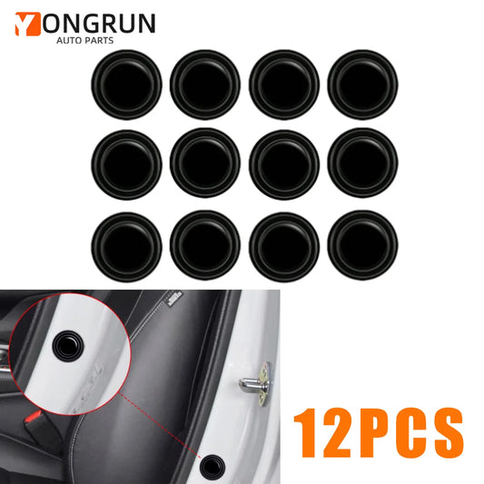 12pcs Car Door Shock Absorber Pads Anti Collision Silicone Buffer