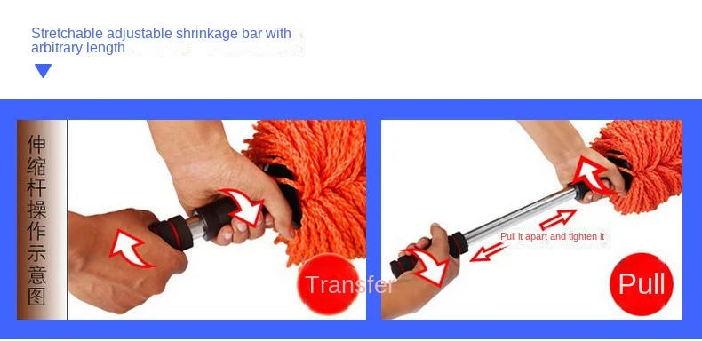 Adjustable Microfiber Car Wash Mop and Cleaning Duster Kit