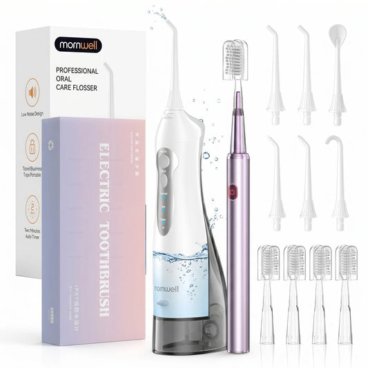 Portable Electric Oral Irrigator and Toothbrush Dental Care Set