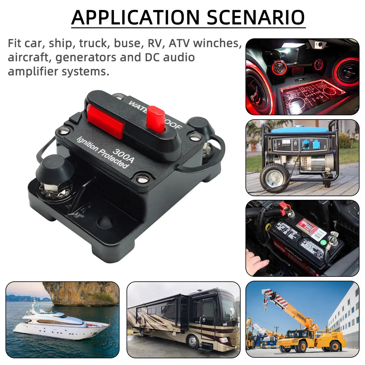 Waterproof Manual Reset Circuit Breaker for Car Audio