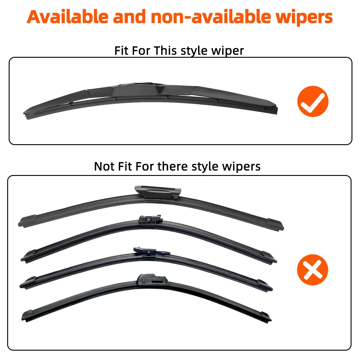 Universal Car Windshield Wiper Blade Replacement Rubber Refill Strip - 5