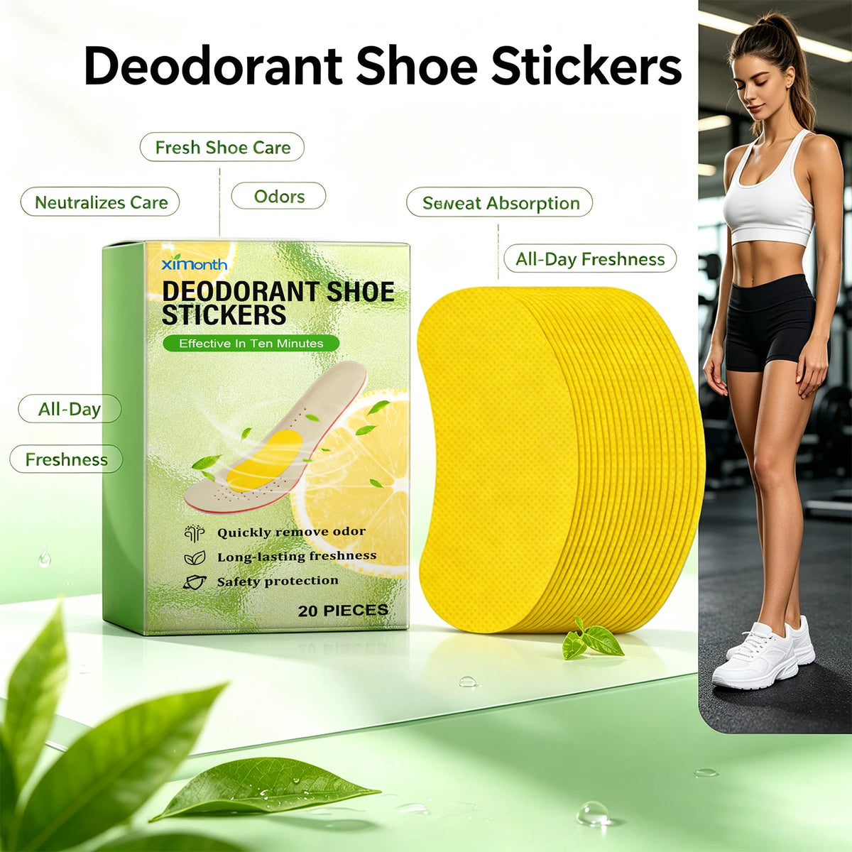 Refreshing Shoe Deodorizer Patches for Odor and Moisture Control