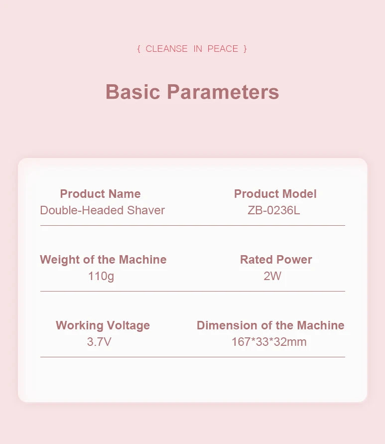 Electric Waterproof Painless Hair Removal Shaver for Face and Body - 16