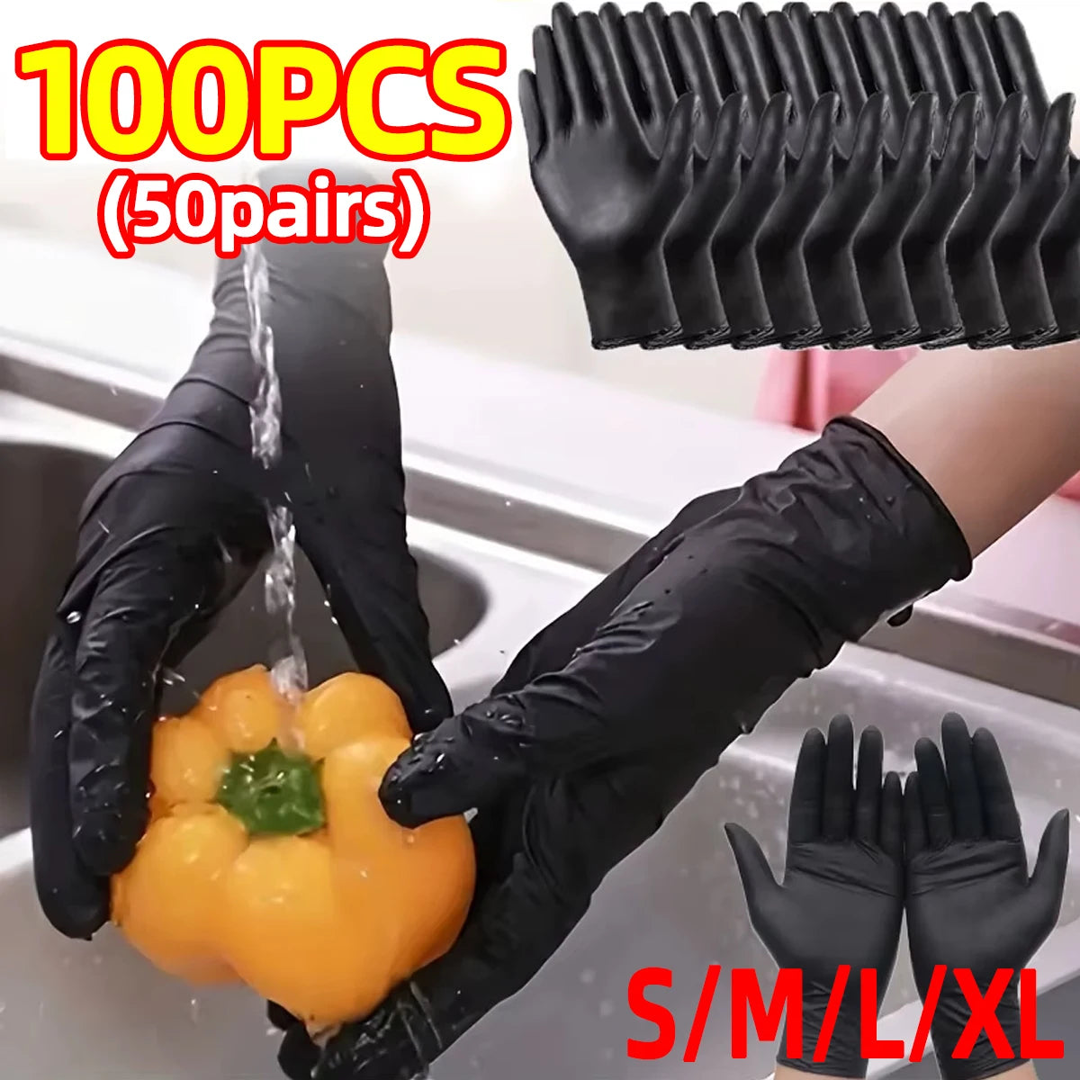 Heavy-Duty Disposable Nitrile Protective Gloves