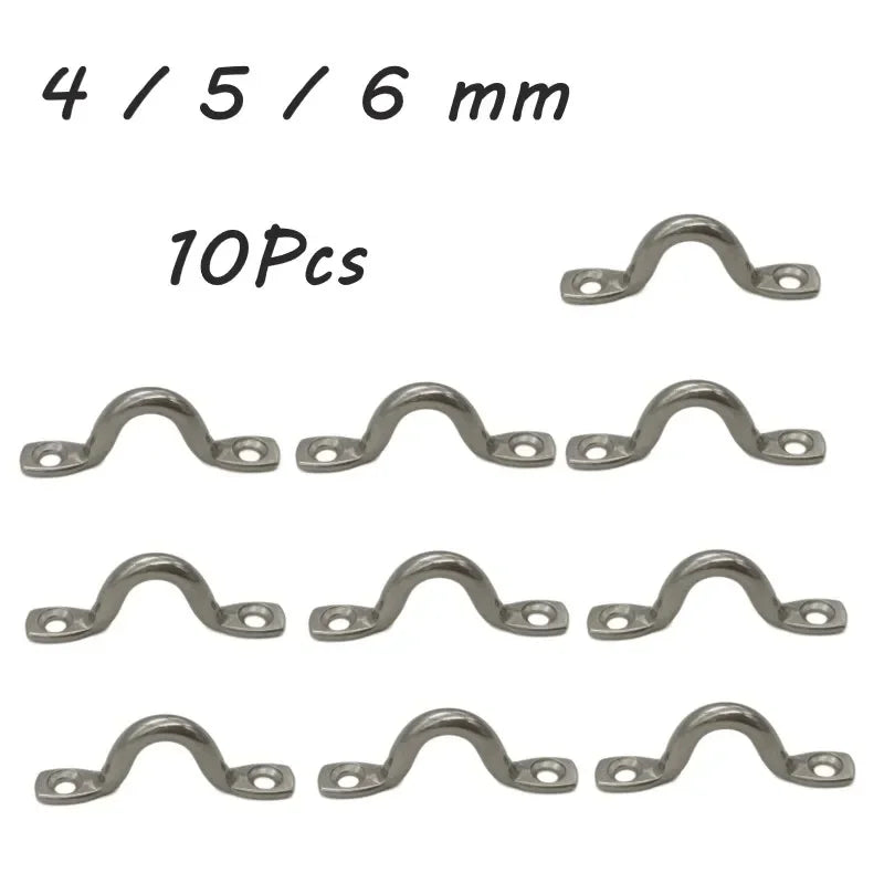 10 Pack Stainless Steel Pad Eye Strap Marine Hardware Boat Deck Loop - 1