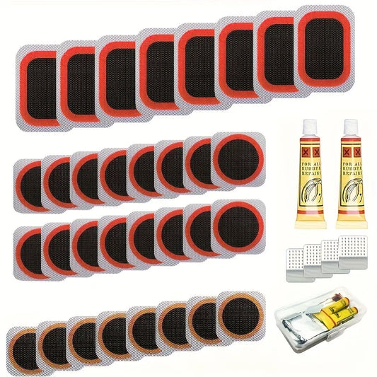 Bicycle Tire Inner Tube Repair Patch Kit for Road and Mountain Bikes