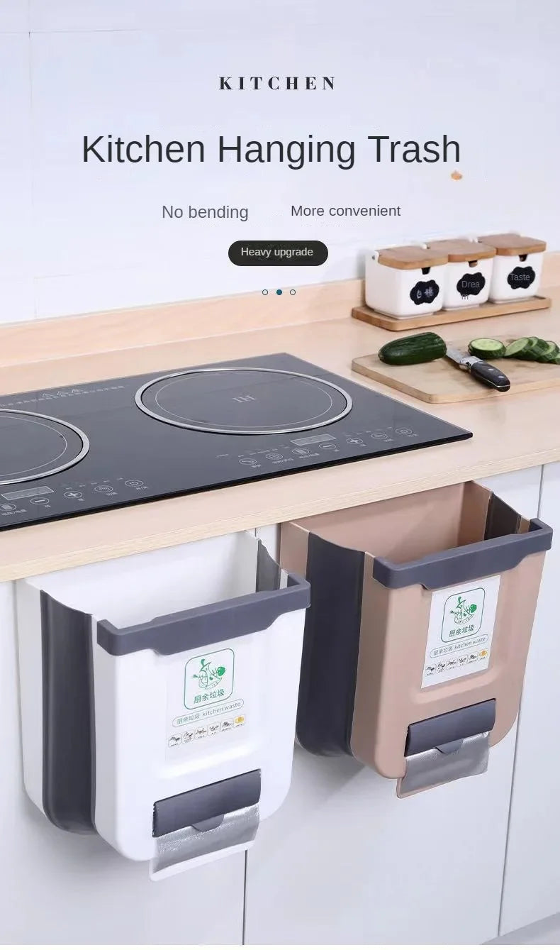 Foldable Hanging Trash Can for Kitchen and RV