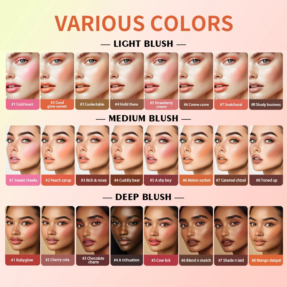 8-Color Cream Highlighter and Contour Palette - 9