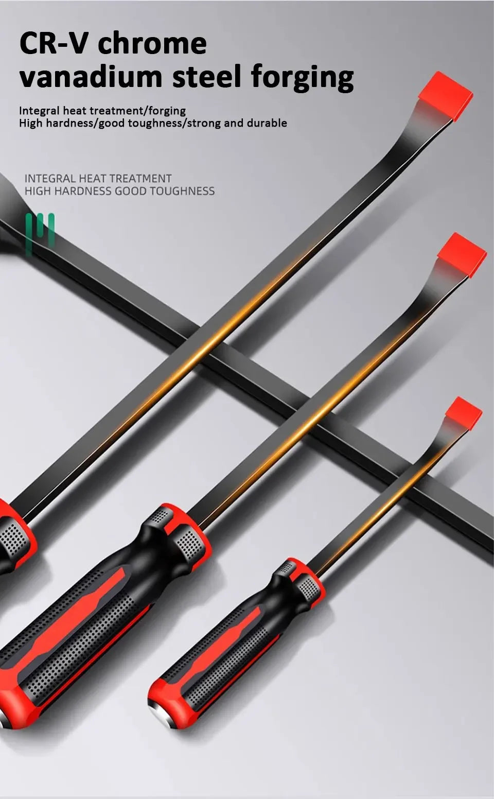 Heavy Duty Industrial Pry Bar with Ergonomic Handle - 9