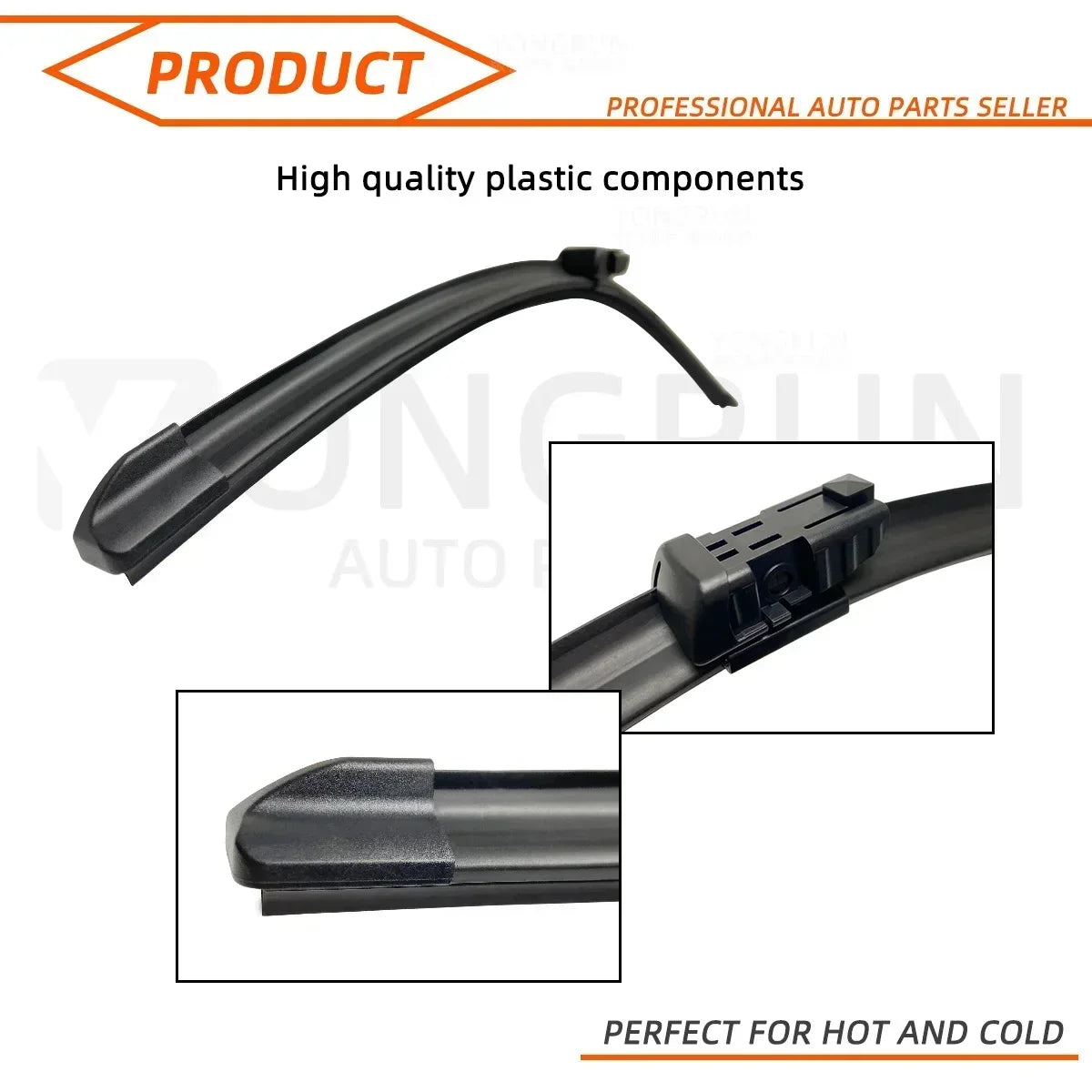Front and Rear Windshield Wiper Blades for Vauxhall/Opel Mokka - 4