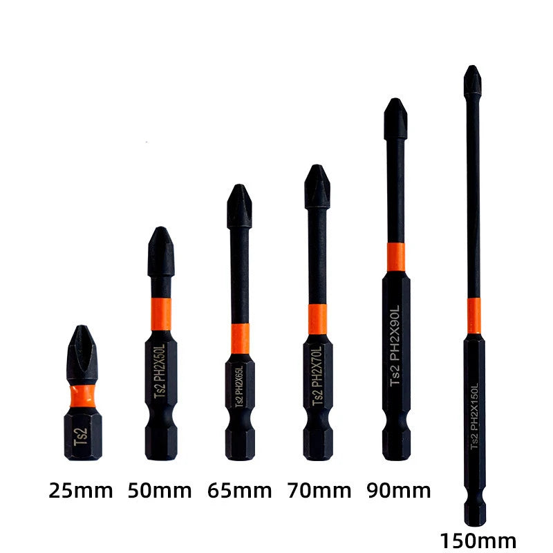 Magnetic Non-Slip Crosshead Drill Bit Set for Impact Drivers - 17