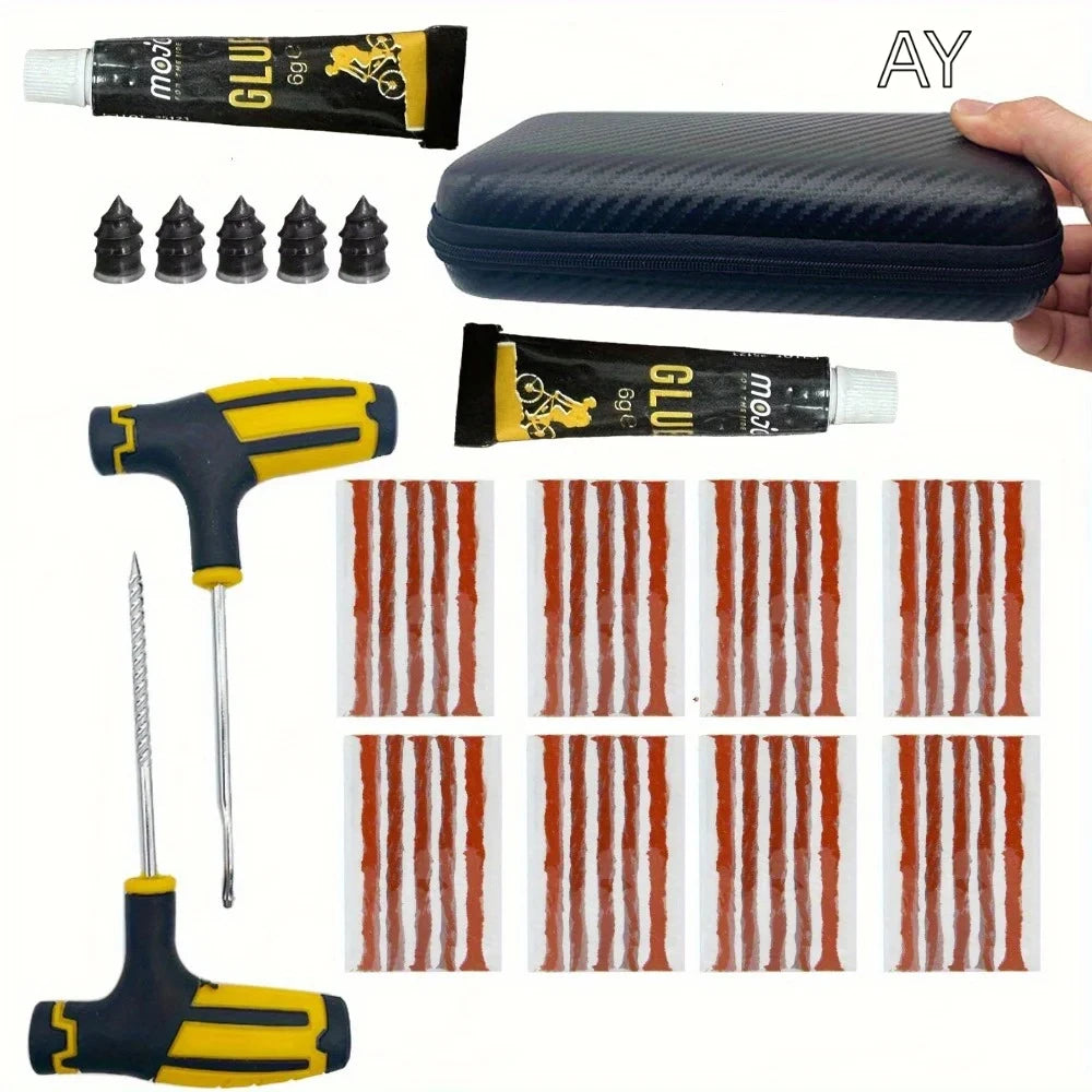 Emergency Tire Puncture Repair Kit for Cars and Trucks