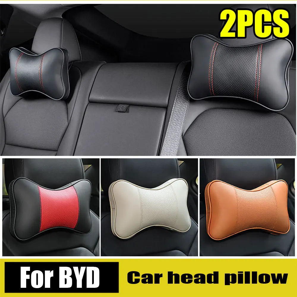 Adjustable Car Headrest Neck Support Pillow Set