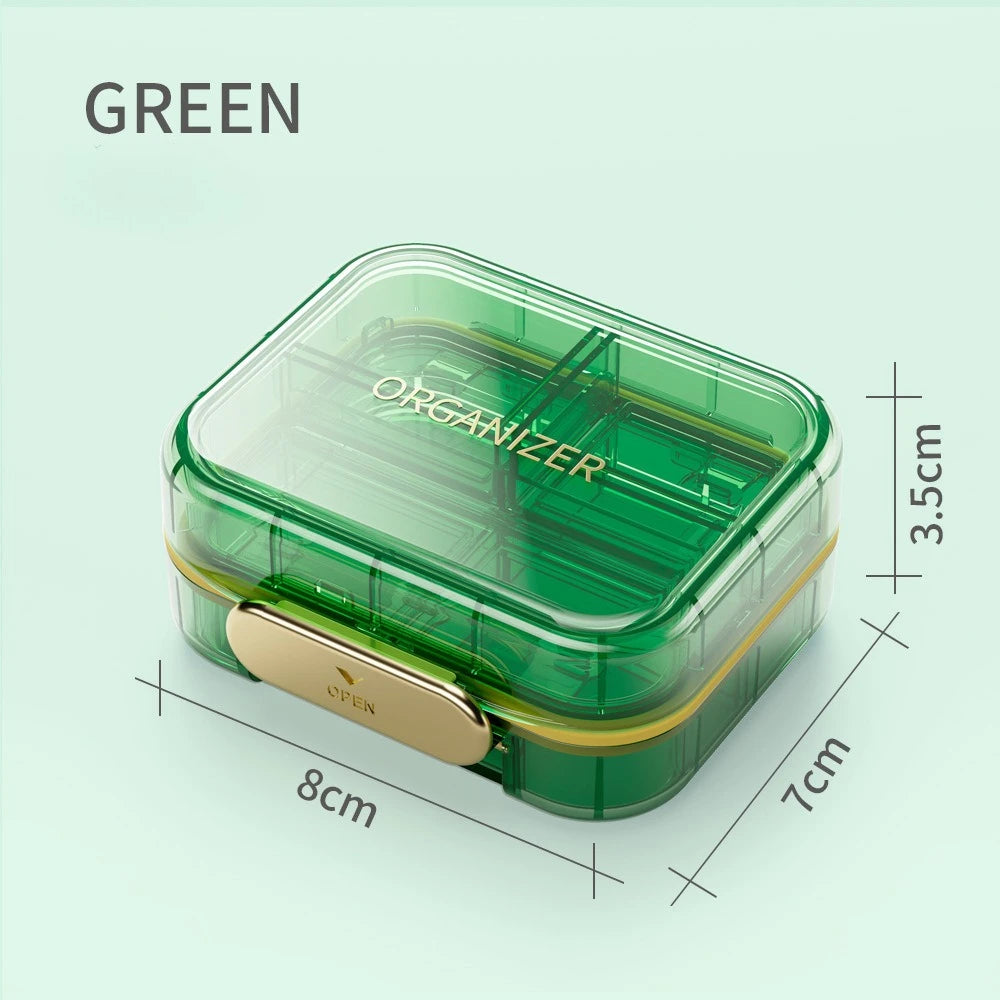 Moisture-Proof 7-Day Portable Travel Pill Organizer