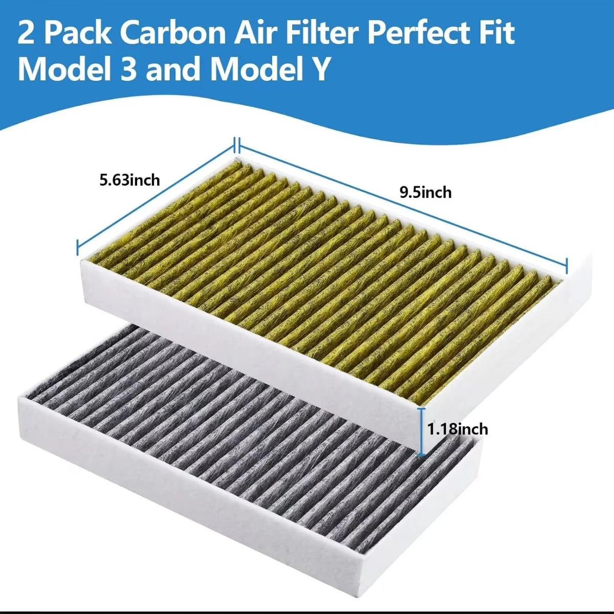 Activated Carbon Cabin Air Filter for Tesla Model 3 and Model Y