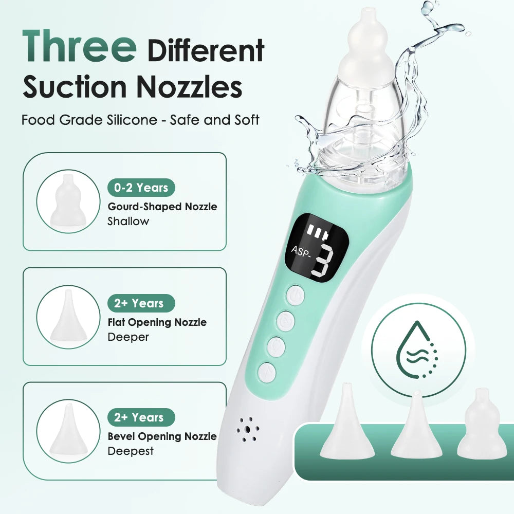 Electric Baby Nasal Aspirator with Music and LED Display