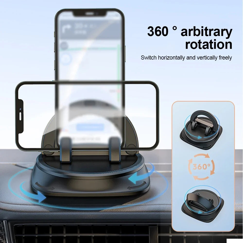 360-Degree Rotating Dashboard Car Phone Holder Stand - 4