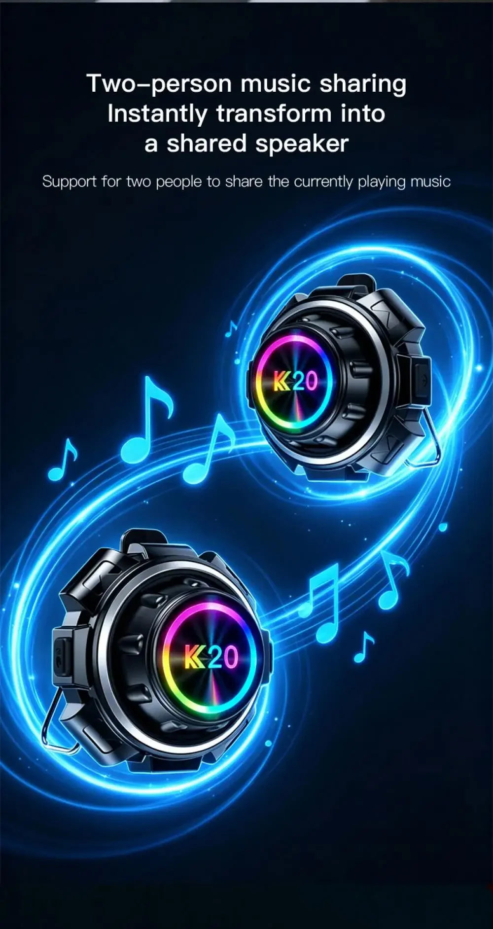 Wireless Motorcycle Helmet Bluetooth Intercom Headset
