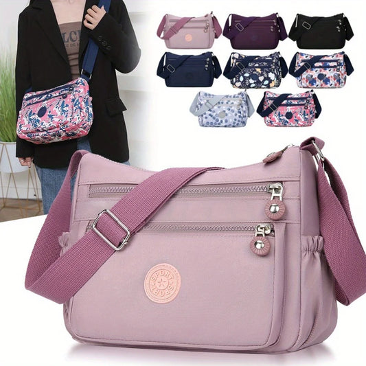 Multilayer Nylon Crossbody Bag for Travel and Daily Use