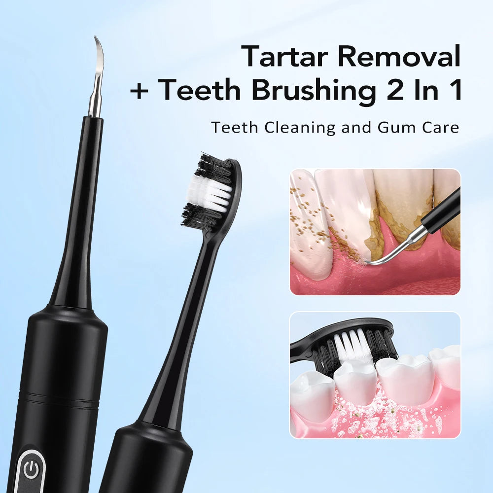 Electric Sonic Teeth Cleaner and Plaque Remover - 10