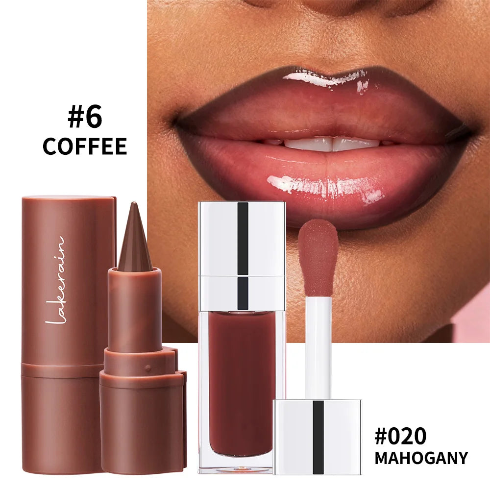 Hydrating Lip Liner and Gloss Makeup Set - 11