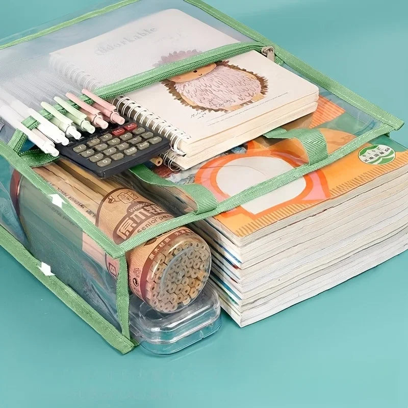 Transparent Mesh Document and Book Tote Bag for Students and Office - 12
