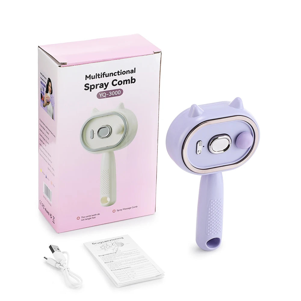 Electric Mist Spray Massage Comb for Scalp and Hair Care - 18