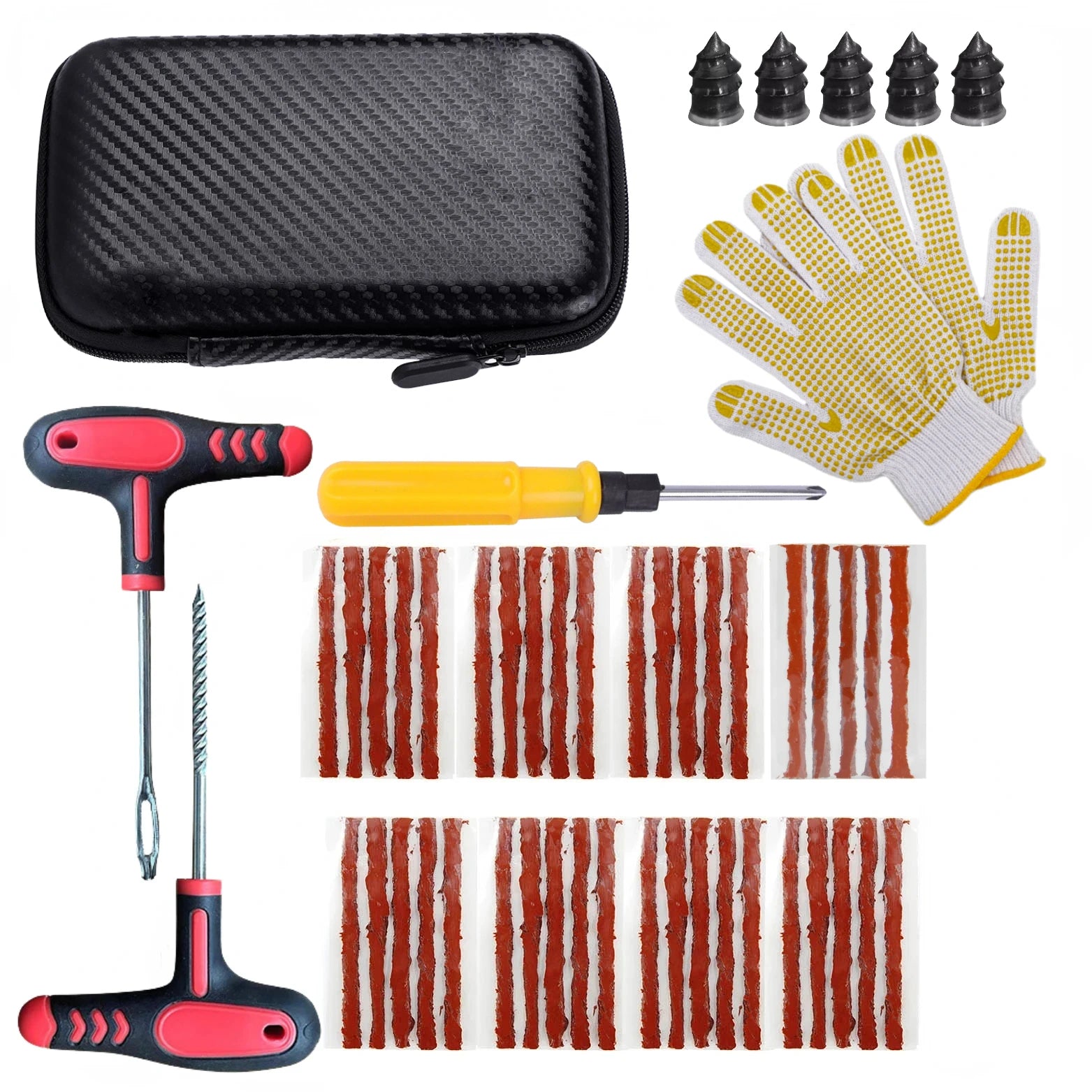 Emergency Universal Tubeless Tire Puncture Repair Kit - 17