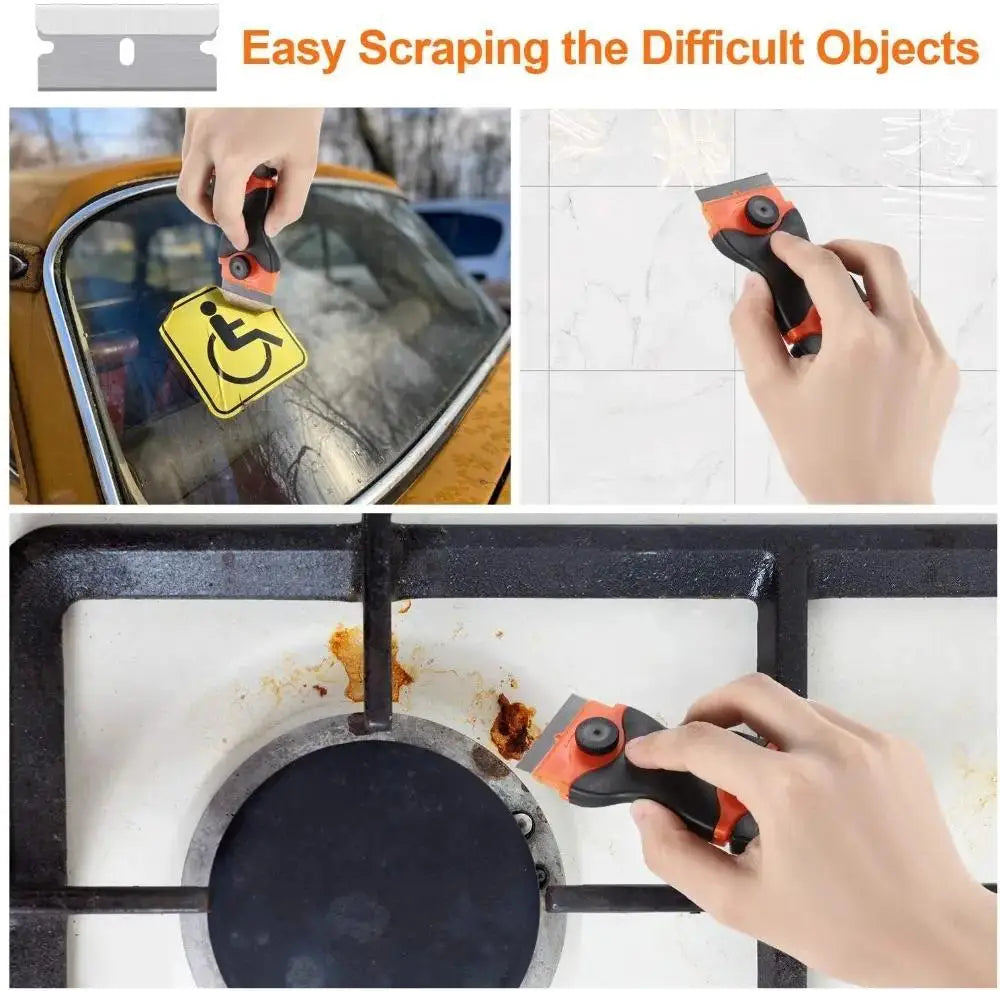 Multifunctional Razor Blade Scraper for Glue and Decal Removal - 17