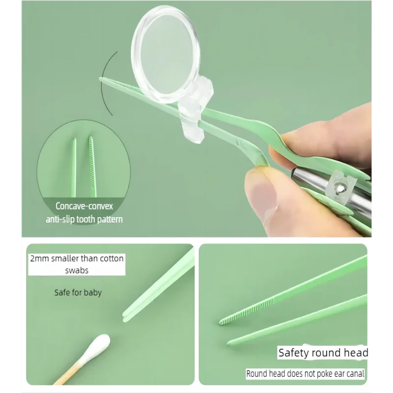 LED Illuminated Ear Wax Removal Kit with Tweezers - 4