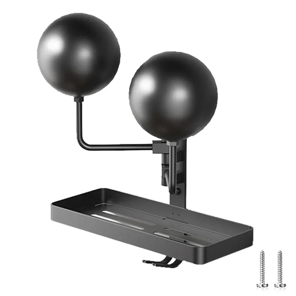 Wall-Mounted Rotating Helmet Holder and Storage Rack - 14
