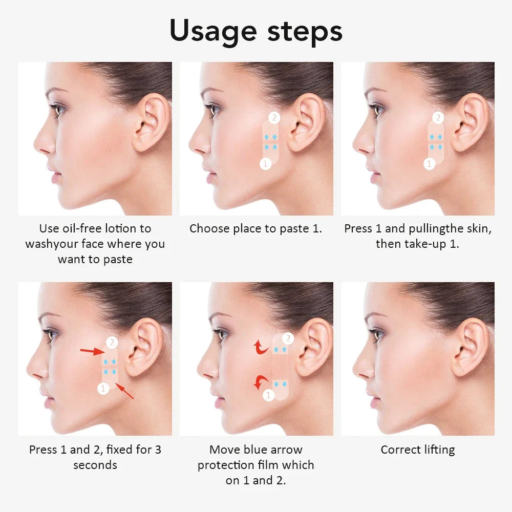 Invisible V-Shape Face Lifting Patches for Sagging Skin - 6
