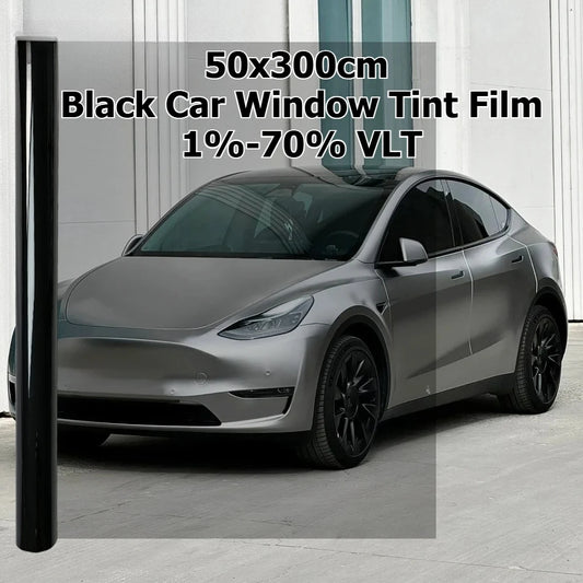 Black Car Window Tint Film UV Protection Sun Shade Roll