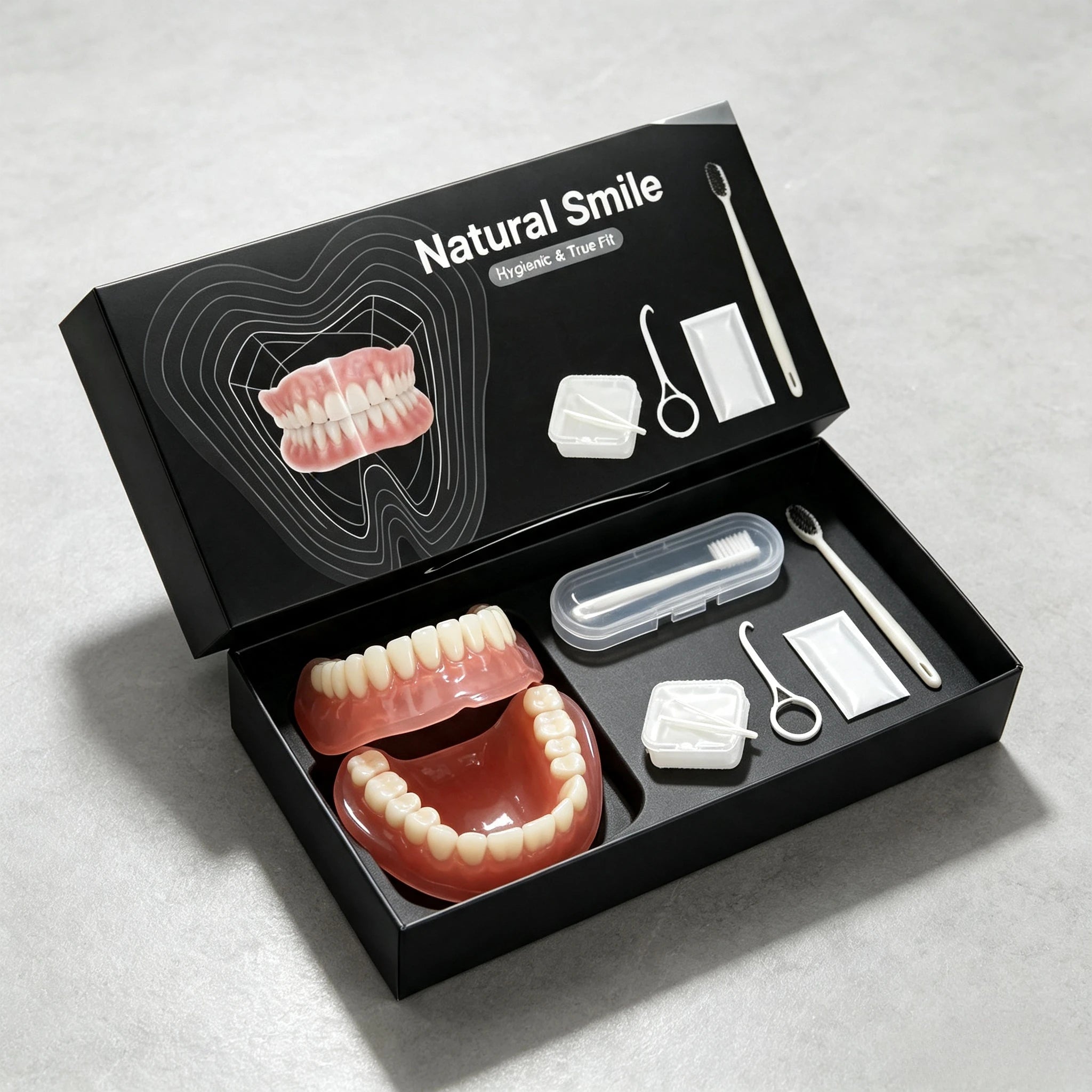 Comfort Fit Full Set Dentures with Storage Case - 2