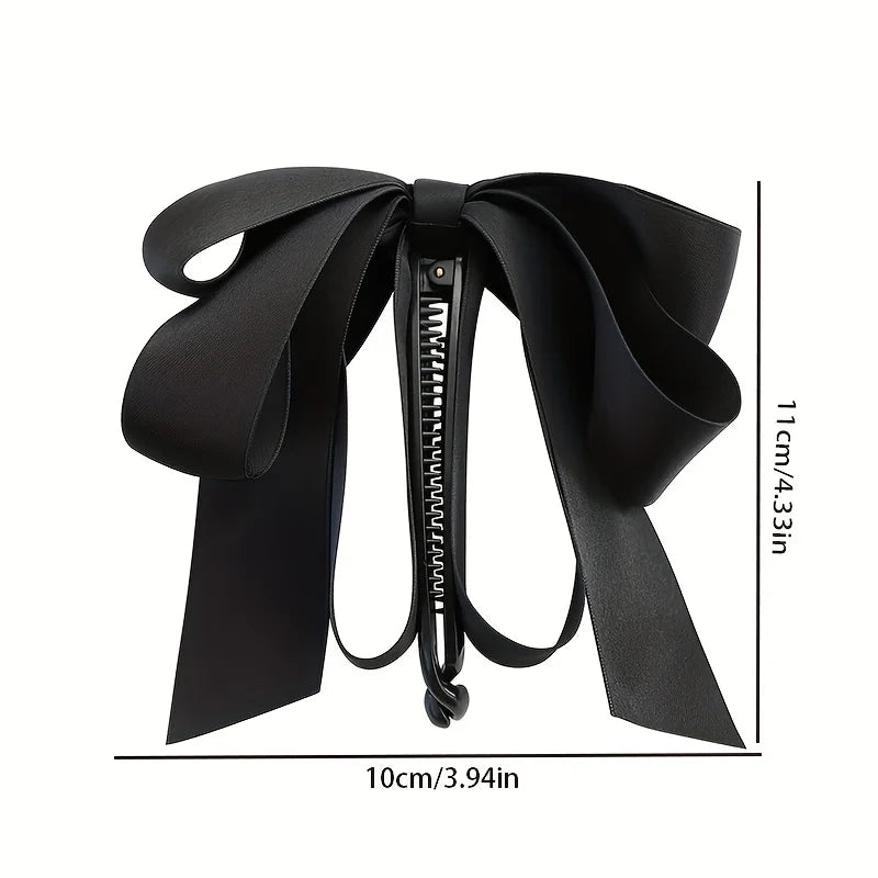 Silky Satin Hair Bow Clips for Women - 5