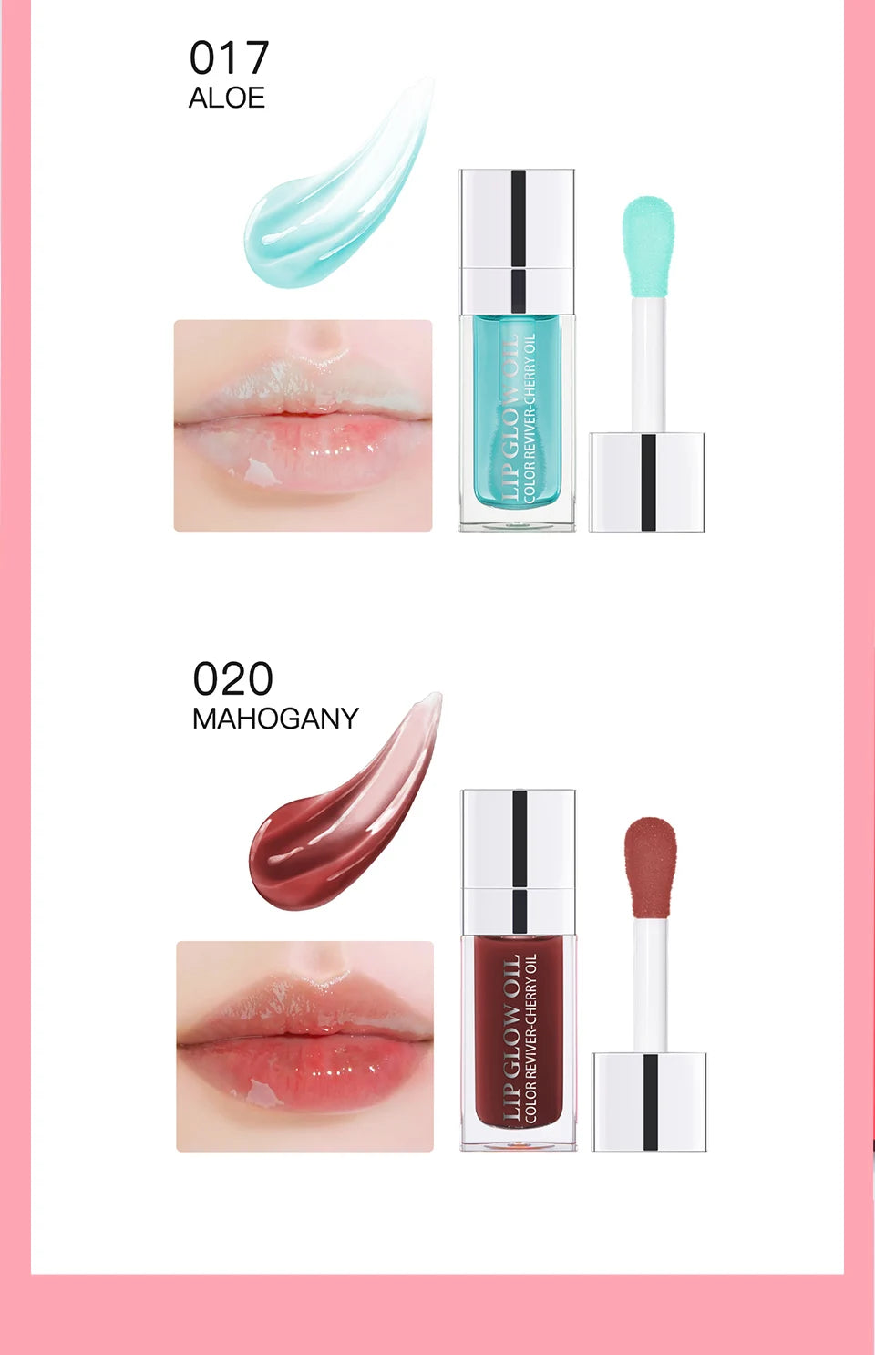 Hydrating Crystal Jelly Lip Glow Oil for Nourished Plump Lips