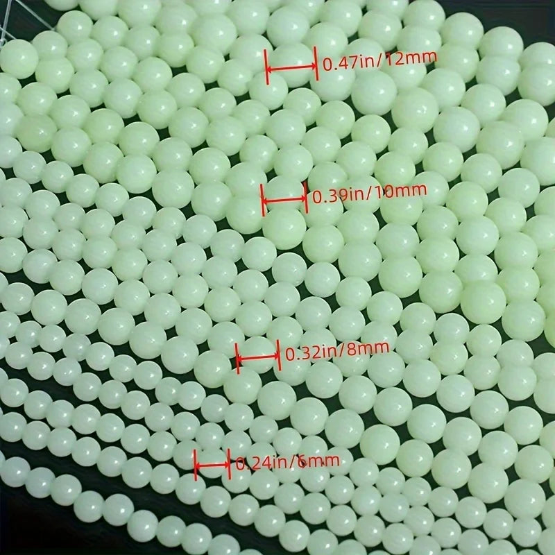 100pcs Luminous Beads Glow in the Dark Craft and Fishing Beads - 6
