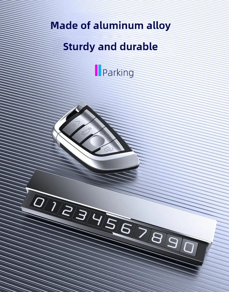 Temporary Parking Phone Number Display Plate