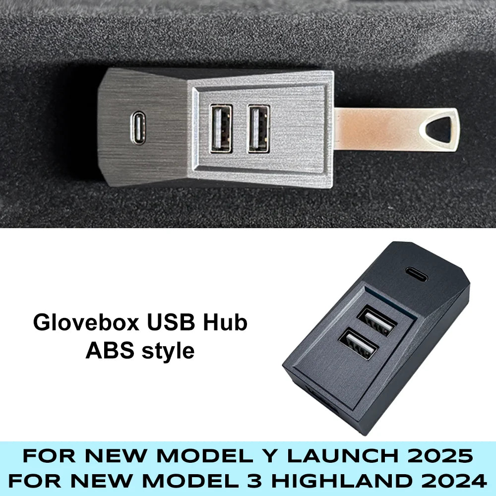 Glovebox USB Hub Docking Station for Tesla Model 3 Highland and Model Y - 22