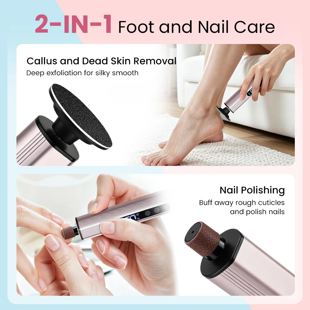 Electric Rechargeable Foot Callus Remover with 9 Speed Settings - 9