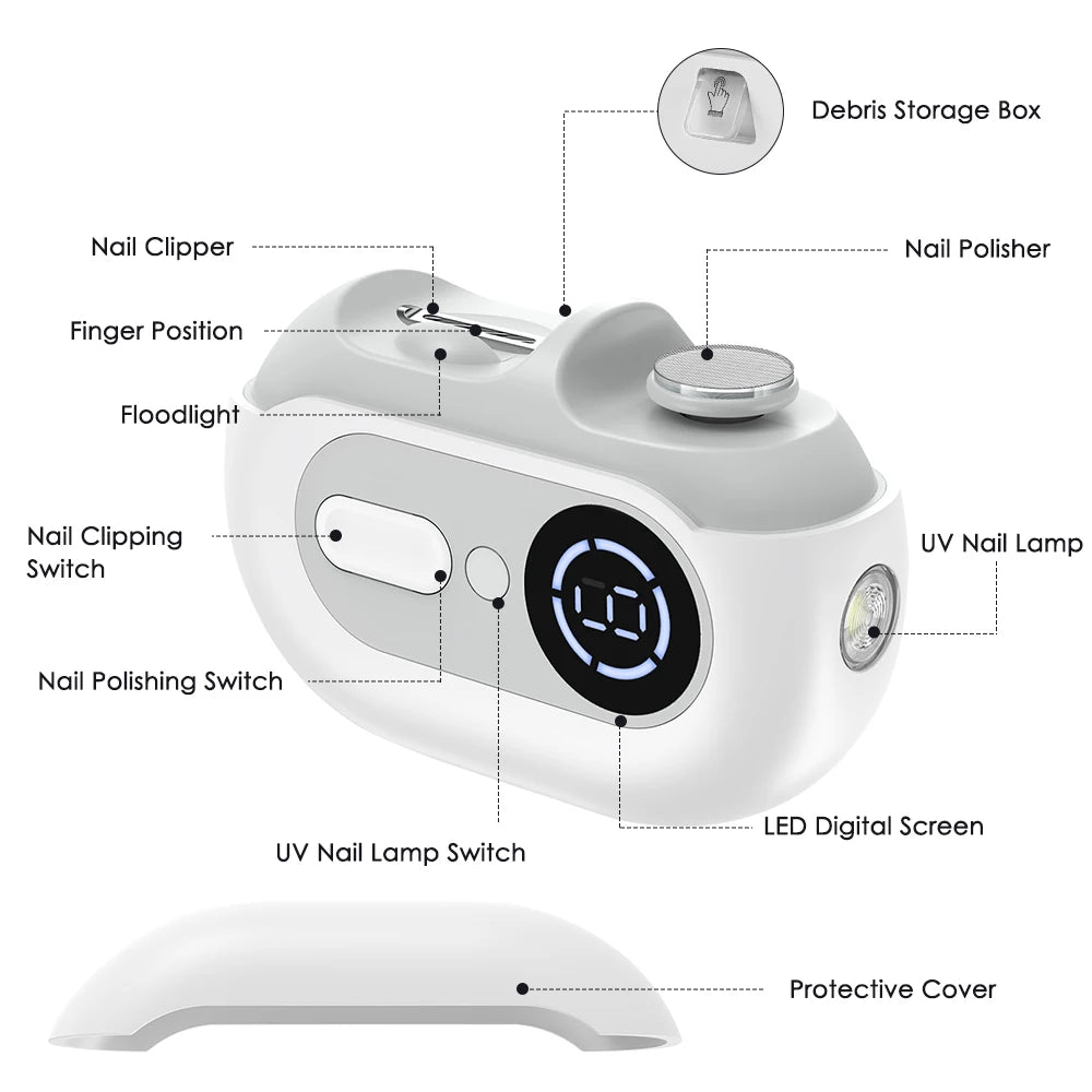 4-in-1 Electric Nail Clipper and Grooming Kit - 13