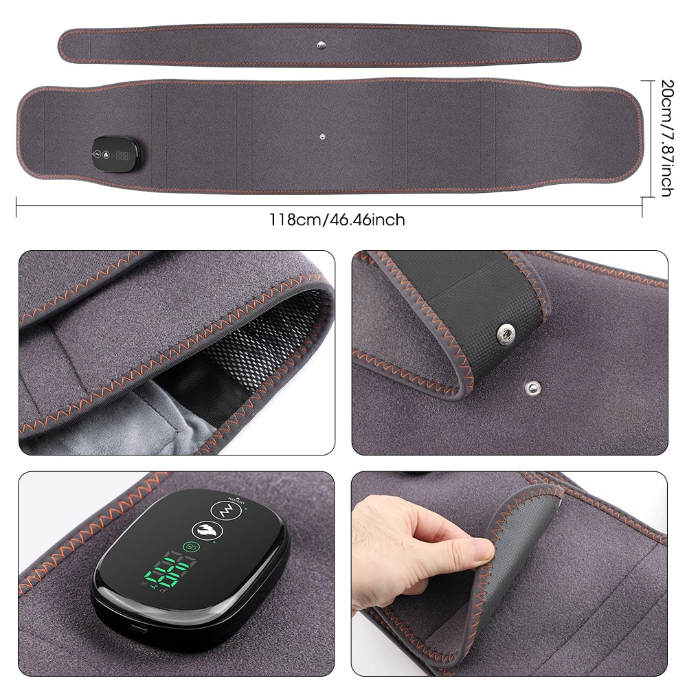 Cordless Heated Vibration Back Massage Belt