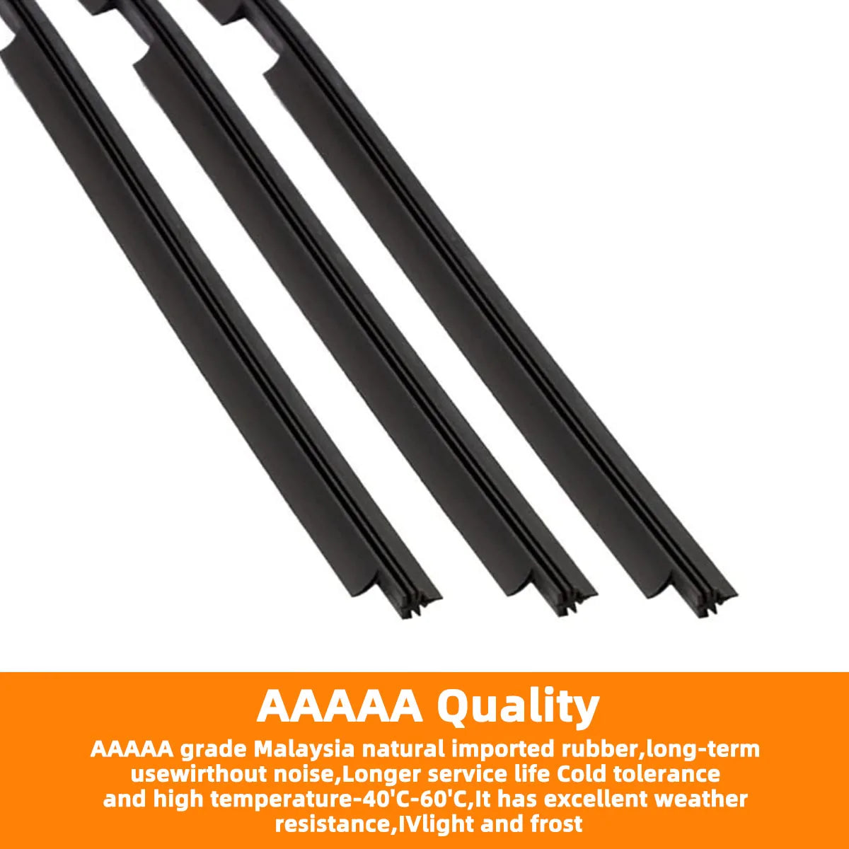 Natural Rubber Windshield Wiper Blade Refill Strip