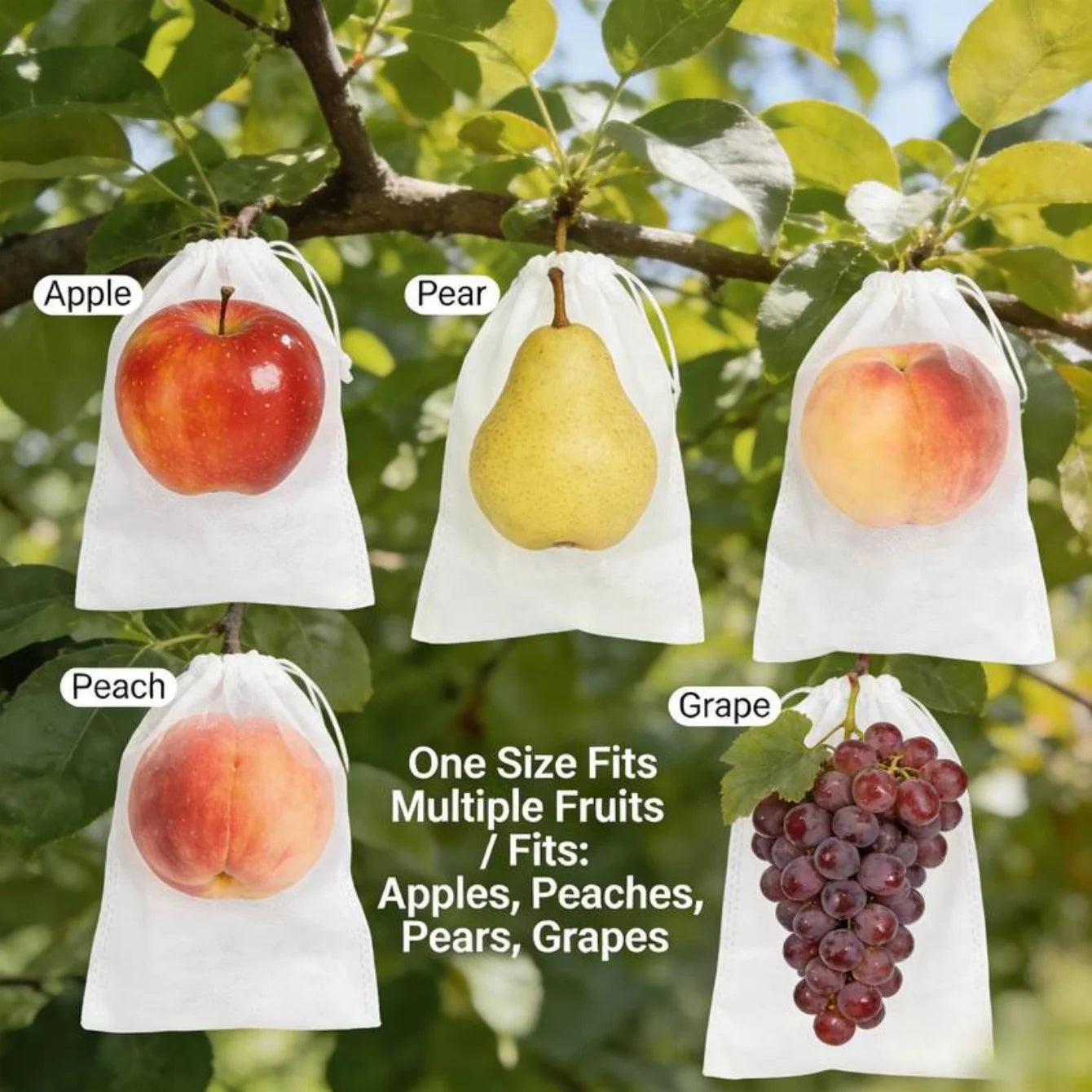 Protective Non-Woven Fruit and Vegetable Garden Bags - 4