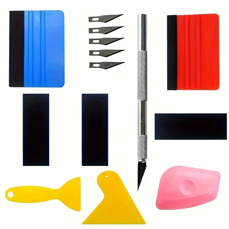 Professional Vinyl Wrap and Auto Tint Application Tool Kit - 10