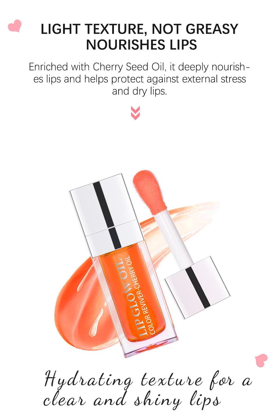 Hydrating Crystal Jelly Lip Glow Oil for Nourished Plump Lips - 12