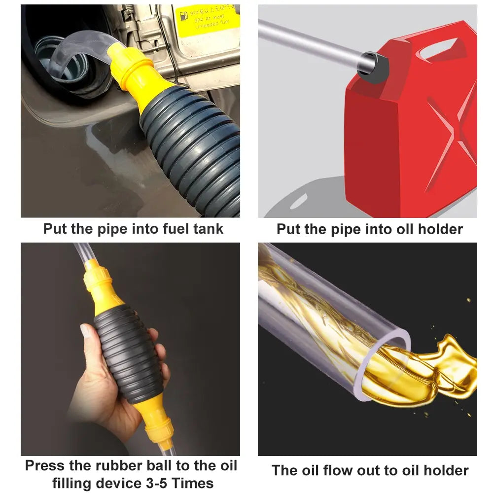 Manual Siphon Fuel Transfer Pump for Cars and Liquid Transfer