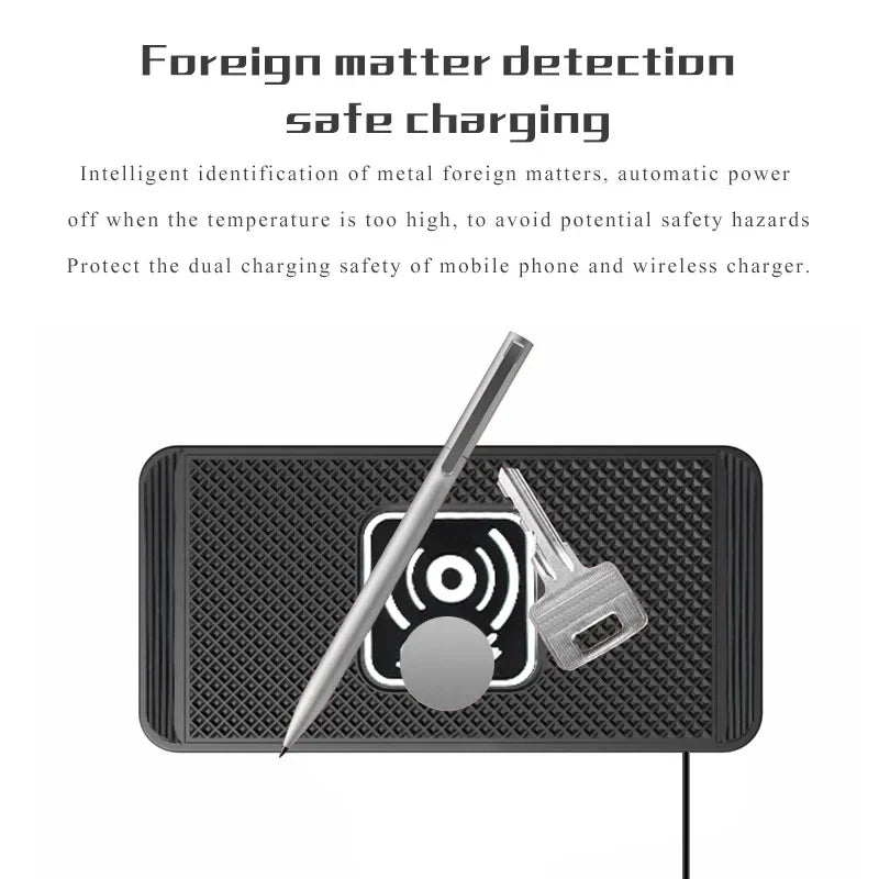 Fast Wireless Car Charging Pad for Smartphones