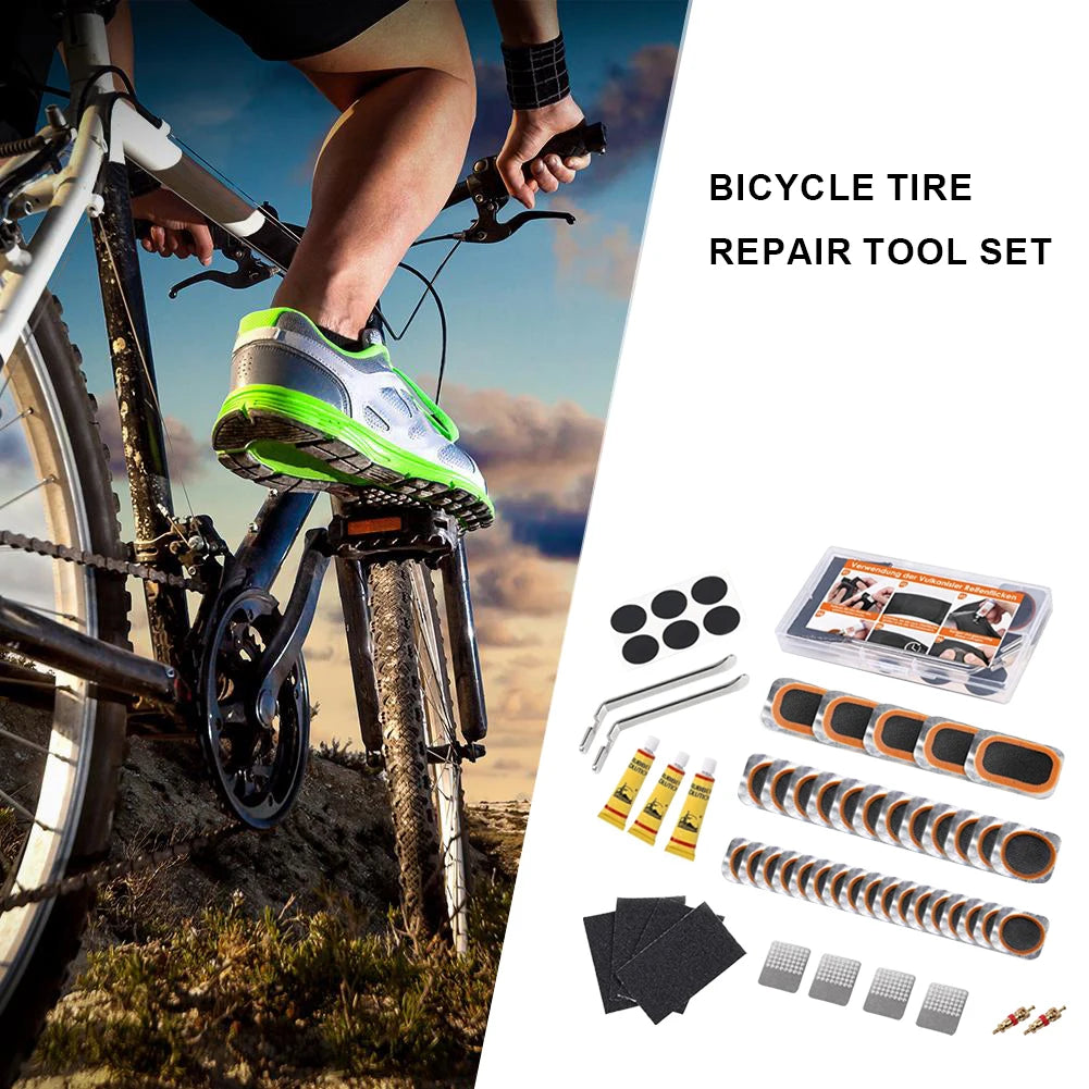 Portable Bicycle Tire Puncture Repair Kit - 4